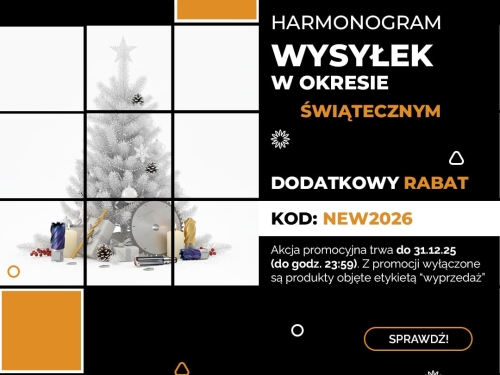 Harmonogram wysyłek w okresie świąteczno-noworocznym 2025/26