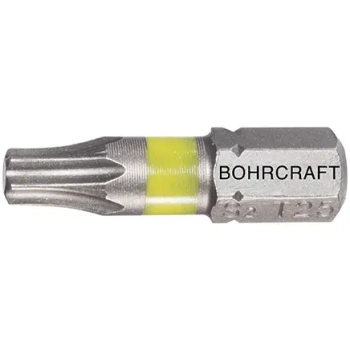 Bit TX 27 x 25mm TORX, kolor żółty, 1/4", C6.3, op.10szt. Bohrcraft (61431112725)