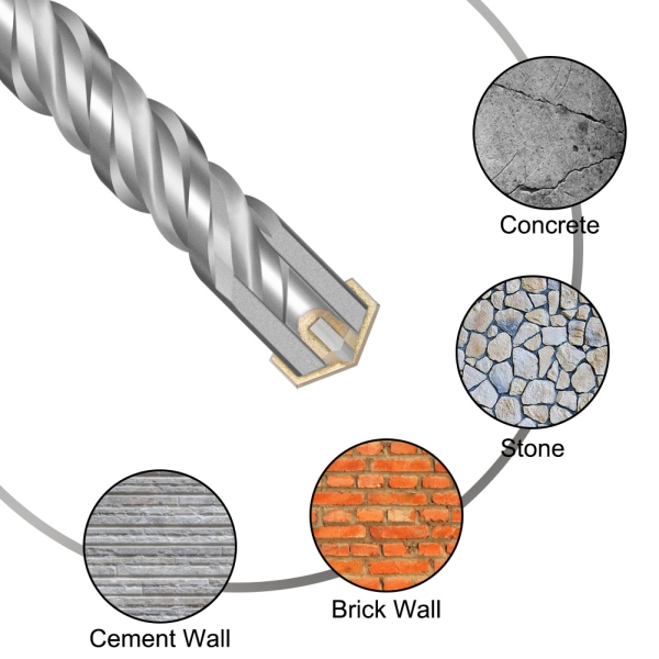 Wiertło udarowe fi 16,0 x 1450/1500 mm, dwuostrzowe, SDS-Plus GETAR (MDTC0036161500)