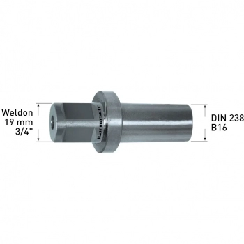 Adapter Weldon 19mm z trzpieniem DIN 238 B16