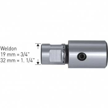 Adapter gwintownika, mocowanie Weldon 19mm dla gwintownika  M10
