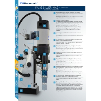Wiertarka magnetyczna Silver-Mag twin slide - KA35 Karnasch (208013) Wiertarka magnetyczna Silver-Mag twin slide - KA35 Karnasch (208013)